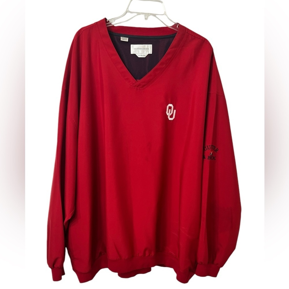 Cutter & Buck OU Wind Breaker, Monogram On Shoulder Size 3XB/ 3TG Two Pockets☑️